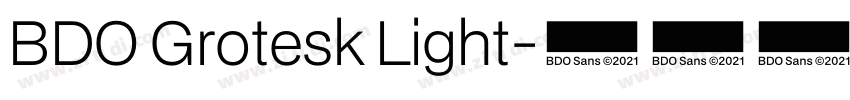 BDO Grotesk Light字体转换
